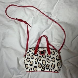 DOONEY AND BOURKE leopard and red small crossbody